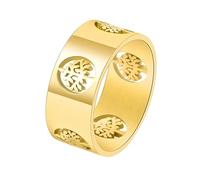 JQQJZLC Productos de niñas Men Titanium Steel Of Life Ring Men's Hollow Rings Rings Jewelry-T40 Regalos