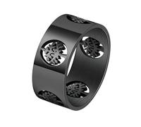 JQQJZLC Productos de niñas Men Titanium Steel Of Life Ring Men's Hollow Rings Rings Jewelry-T40 Regalos