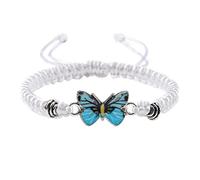 JQQJZLC Pulsera de mariposa pulsera para chicas adolescentes ajustables lindo encanto hecho a mano joyas joyas de joyas de Navidad