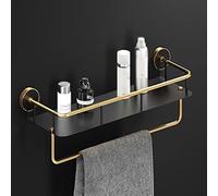 JQQJZLC Rack de Toalla Rail de Toalla para baño, Barra de Toallas Medida de baño Accesorio de baño Toallero Varilla Toalla de Toalla de Toalla/Estante de Almacenamiento Hardware de baño/Barra Doble