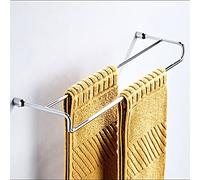 JQQJZLC Rack de Toalla Rail de Toalla para baño, riel de Toalla de baño Negro, bañera de Cocina de baño montado en la Pared de latón Antiguo Toallas Dobles Soporte para la Barra Colgante