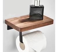JQQJZLC Rejilla de Toalla Ligera Rejilla de Toalla Plegable de Nogal Negro, Barra de Toalla, Soporte de Papel higiénico, Accesorios de baño montados en la Pared Kit de baño Hardware de baño/Titular