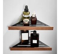 JQQJZLC Rejilla de Toalla Ligera Rejilla de Toalla Plegable de Nogal Negro, Barra de Toalla, Soporte de Papel higiénico, Accesorios de baño montados en la Pared Kit de baño Hardware de baño/Titular