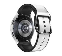 JQQJZLC Silicona de 20 mm+correas inteligentes de cuero para Samsung Galaxy Watch 4 Classic 46 42 mm/Watch4 44 mm 4 40 mm Banda sin pulseras Pulseras de pulseras