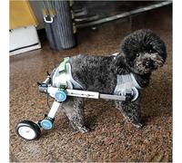JQQJZLC Silla de ruedas ligera para perros para patas traseras, 2 ruedas, silla de ruedas para mascotas, aleación de aluminio, herramienta para caminar, carrito de silla de ruedas para perros