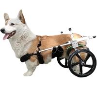 JQQJZLC Silla de ruedas para mascotas de 2 ruedas, carrito de aluminio ajustable, rueda de ejercicio para animales, fácil de montar, silla de ruedas para perros para patas traseras