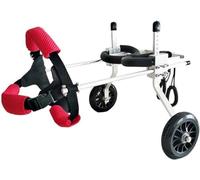 JQQJZLC Silla de ruedas para mascotas, silla de ruedas para mascotas, silla de ruedas para perros para rehabilitación de patas traseras, silla enrollable ajustable para mascotas, gatos, perros, fácil