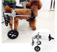 JQQJZLC Silla de ruedas para perro, silla de ruedas, silla de ruedas para perro, silla de ruedas ajustable, patas traseras para discapacitados, aleación de aluminio, fácil de recuperar, cochecito para