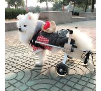 JQQJZLC Silla de ruedas para perros y mascotas, 4 ruedas, soporte trasero, silla de ruedas ligera, marco de paseo para gatos con ruedas, para la mayoría de perros, 0-50 kg (X)