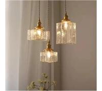 JQQJZLC V -INTAGE Glass Glass Escandinavo - Lámpara de Puertas de Ropa de Bar de restaurantes Home Candelier Decorativo, Lights Lights (10x17 cm)