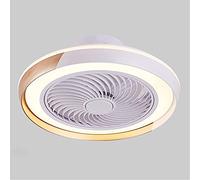 JQQJZLC Ventiladores de Techo Inteligentes con Luces Candelier de Dormitorio Techo de luz de Ventilador LED Tranquilo con Sala de Estar de Control Remoto Lámpara de Ventilador de Viento de Ventilador
