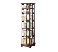 JQslycdmv Estantería Giratoria Cuadrada con Rotación De 360°, De Madera Maciza Y Estructura Robusta, Ocupa Poco Espacio, para Esquinas O Sala De Estar(Sixth Floor(6))