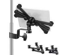 JQVDE 7-14 Inches Adjustable Tablet Holder Mount 360 Degree Swivel Clamp For Microphone Stand for Apple iPad Pro Air Mini Google Nexus