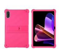 JQVDE Funda de Silicona a Prueba de Golpes con airbags for Blackview Mega 2, Funda de 12 Pulgadas for Tableta y PC, Soporte Ajustable en múltiples ángulos(Rose)