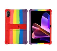 JQVDE Funda de Silicona a Prueba de Golpes con airbags for Blackview Mega 2, Funda de 12 Pulgadas for Tableta y PC, Soporte Ajustable en múltiples ángulos(Rainbow)