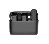 JQVDE Micrófono de Solapa inalámbrico J13 con Caja de Carga, Receptor de Audio y Video portátil, Mini micrófono for iPhone, Android, Tableta, transmisión de Juegos en Vivo(1 to 2 for Type C)