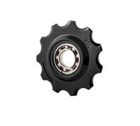 JQVDE Polea guía con rodamiento cerámico for piñones de 11T, 12T, 13T y 14T (MTB/Carretera).(Black 11T and 13T)