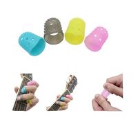 JQYXSS 40 púas de dedo para guitarra, protectores de silicona en 5 tamaños, soporte para dedos de guitarra para principiantes, tocar ukelele, guitarra eléctrica, costura y bordado