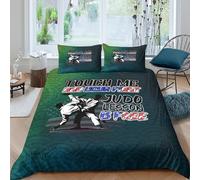 JQZXKNHPRS Martial Arts Action Style Funda de Edredón Microfibra Suave Tres Piezas Estampado 3D Martial Arts Action Estilo Funda Edredon con Fundas de Almohada Suave for niños Super King（260x220cm）