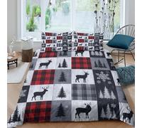 JQZXKNHPRS Scandinavian Style Design Funda de Edredón Microfibra 3 Piezas Compuesto Impresión 3D Cierre de Scandinavian Estilo diseño Funda Edredon Fundas de Almohada for Familia Single（135x200cm）