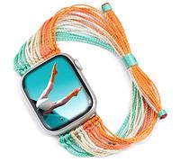 JR.DM Correa de reloj bohemia, compatible con Apple Watch Band 8/SE/7/6/5/4/3/2/1 de 38 mm, 39 mm, 40 mm, para niñas y mujeres, 40 mm, regalo de Navidad, pulseras hechas a mano, arte de cuerda hippie