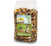 JR FARM Festín para Ardillas listadas | 600 g | Alimento Principal para Ardillas listadas | Combinación variada de Cereales, Semillas, nueces, Vegetales y Gusanos de harina Ricos en proteínas