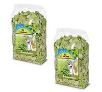 JR FARM Hojuelas de Guisantes | Paquete Doble | 2 x 200 g | Snack para Todos los roedores y Conejos Enanos | Precocidos Suavemente y fácilmente digeribles | Especialmente Ricos en vitaminas A y C