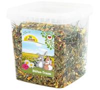 JR Farm - Sueño de Flores de 380 g en Cubo (Hierbas para Conejos Enanos y roedores, alimento complementario)