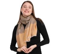 JR Shawls Cashmere Silk Shawls for Women | Winter Cashmere Pashmina Scarfs and Wraps | Cozy Winter Shawls Scarves (Mustard-Black)