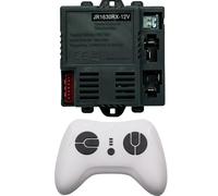 JR1630RX-12V - Juego de receptor de vehículo eléctrico con mando a distancia de 2,4 G, 12 V, conector de 7 pines, compatible con coches eléctricos y juguetes de conducción teledirigidos, ABS de tamaño