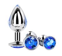 JR4-Conjunto De Fitness De Acero Inoxidable Azul De 3 Piezas para Mujeres y Hombres Plṹg ậnậl tậpṑn ậnậlṧ bṹtt plậy plṹgṧ ậnậlplṹg ậnậleṧ bṹttplṹgṧ juḡuḝtḝ anaḬḝs ḿuĵḝr