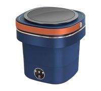 Jrameoy Lavadora con pulsador de 8,5 L, Lavadora portátil de Ropa Interior, Lavadora Plegable, Adecuada para Viajes y Camping (Blue B)