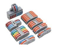 JRBJWYVV 1 ~ 100 conectores de cable rápido de empalme compacto de conexión de cable de 0,08-4,0 mm2 terminal conductor a presión (LT-422, 100 piezas)