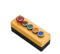 JRBJWYVV Emergency Stop Switch Button Switch Control Box Hand-Held Self Starting Button Waterproof Box Electrical Industrial Emergency Stop LA38(5Hole15)