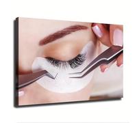 JRBJWYVV Eyelashes Typography Art Print Beauty Industry Wall Decor for Glam Room and Girls Bedroom(Framed,12x18inch(30x45cm))