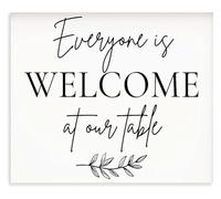 JRBJWYVV Gathering Poster Everyone Is Welcome at Our Table Wall-Art for Home Bedroom Living Room(Unframed,12x18inch(30x45cm))
