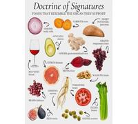 JRBJWYVV God's Pharmacy Food Poster, Doctrine of Signatures Natural Health Chart, Educational Wall Art for Nutrition, Kitchen, Living Room, and Office Decor(Framed,16x24inch(40x60cm))