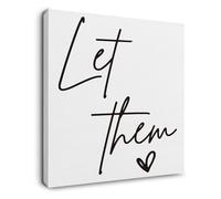 JRBJWYVV Inspirational Mental Health Canvas Wall-Art Let Them Quote for Office Home Bedroom(Framed,12x18inch(30x45cm))