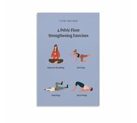 JRBJWYVV Men‘s Pelvic Floor Health Guide, Bladder Control & Prostate Support Exercises, Home Workout Reference(Framed,12x18inch(30x45cm))