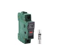 JRBJWYVV PV Solar Fuse 1000V DC Fusible 10x38 gPV, Fuse Holder for Solar System Protection YTPV-32(10A,Green with LED)