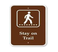 JRBJWYVV Stay On Trail Metal Sign for Hiking Park Campground Leave No Trace Outdoor Ethics Metal Sign (8 X 12 in)