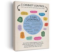 JRBJWYVV Stoic Philosophy Canvas Art What I Can and Cannot Control for Home Office Wall(Unframed,12x18inch(30x45cm))