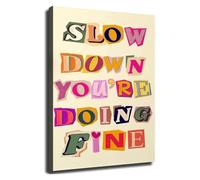 JRBJWYVV Youre Doing Fine Inspirational Quote Poster Colorful Uplifting Art for Bedroom Nursery Home Decor(Unframed,12x18inch(30x45cm))