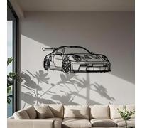 JRBNIT Arte De Pared De Metal con Forma De Coche De Carreras, Ideas De Decoración Paredes Metal, Salas Juegos, Escultura Pared Perfecta For Espacios Entusiastas Los Autos