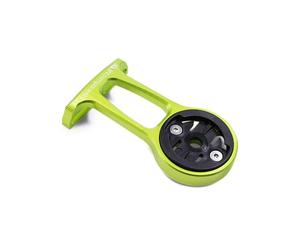 JRC Components Soporte frontal con vástago | Compatible con dispositivos Garmin Edge Series | Cuerpo de aluminio ligero CNC 6061 - Verde ácido