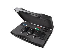 JRC Kit de Alarma de Mordida y Soporte de Caña para Pesca de Carpa, Negro, Metal, Montaje en Superficie, Incluye Rod Pod con Tres Barras de Rod Buzz y Tres Alarmas de Mordida de Pesca