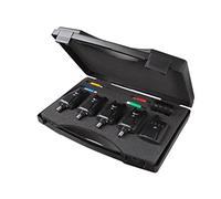 JRC Radar CR 4+1 Bite Alarm Kit Juego Completo de alarmas de picada de Pesca Que te da Todo lo Que Necesitas, Alarmas de Pesca óptimas para la Pesca de Carpas, Unisex, Negro