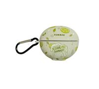 JRCYVTA Funda de silicona para auriculares Huawei Freeclip, patrón kawaii de melocotón/lima, adecuada tanto para niños como para niñas, viene con ganchos para un fácil transporte (verde lima)