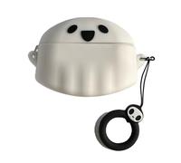 JRCYVTA Funda de silicona para Beats Studio Buds Plus/Buds+/Studio Buds, bonita funda de auriculares estilo fantasma, adecuada para niños y niñas, con ganchos para un fácil transporte (blanco)