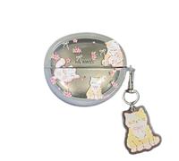 JRCYVTA Funda para auriculares Huawei Freeclip, diseño de gatito perezoso, funda protectora de silicona suave para mujeres y niñas, multicolor